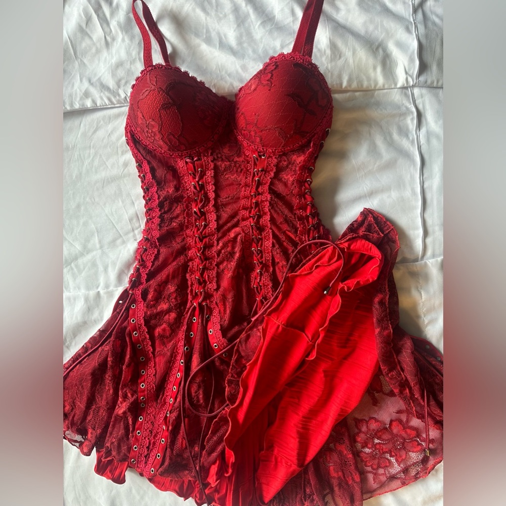 ❤️SOLD❤️London catwalk collection vintage dress corset style